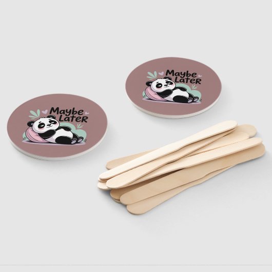 Cute Lazy Panda – “Maybe Later” Relaxing Panda Fächer (Non-assembled)