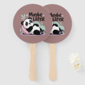 Cute Lazy Panda – “Maybe Later” Relaxing Panda Fächer (Vorne und Hinten)