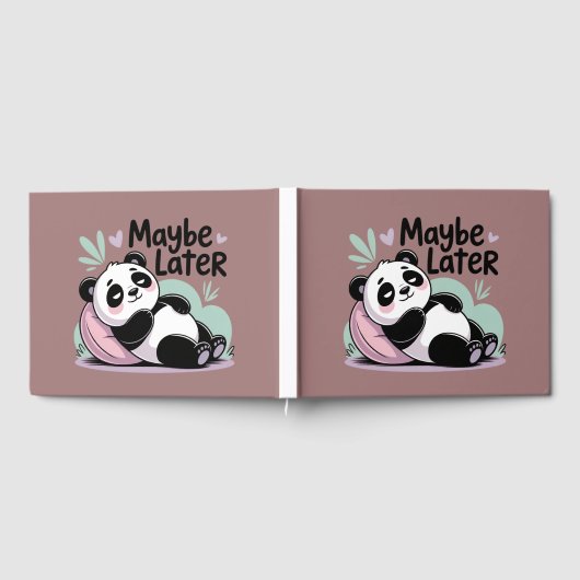 Cute Lazy Panda – “Maybe Later” Relaxing Panda Gästebuch (Voll)
