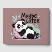 Cute Lazy Panda – “Maybe Later” Relaxing Panda Gästebuch (Rückseite)