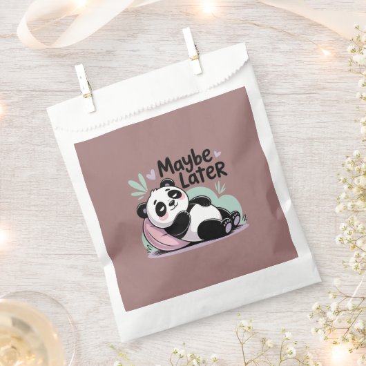 Cute Lazy Panda – “Maybe Later” Relaxing Panda Geschenktütchen (Ausgeschnitten)