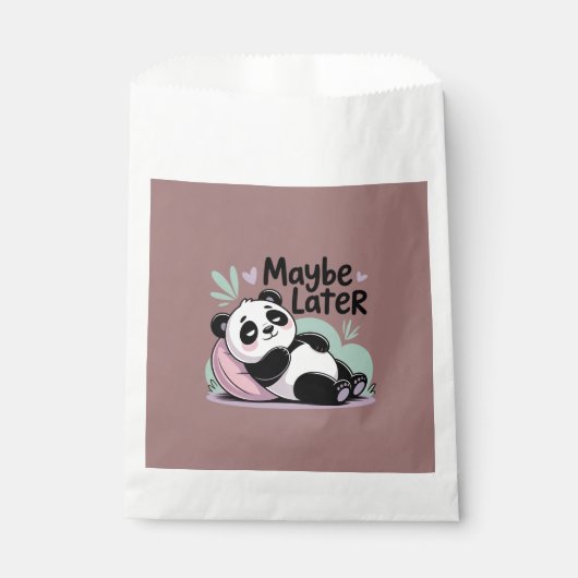 Cute Lazy Panda – “Maybe Later” Relaxing Panda Geschenktütchen (Vorderseite)
