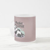 Cute Lazy Panda – “Maybe Later” Relaxing Panda Mattglastasse (Vorderseite Links)