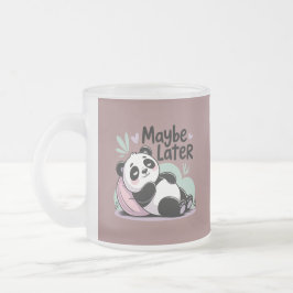 Cute Lazy Panda – “Maybe Later” Relaxing Panda Mattglastasse