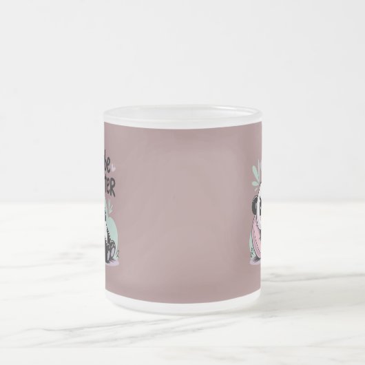 Cute Lazy Panda – “Maybe Later” Relaxing Panda Mattglastasse (Mittel)