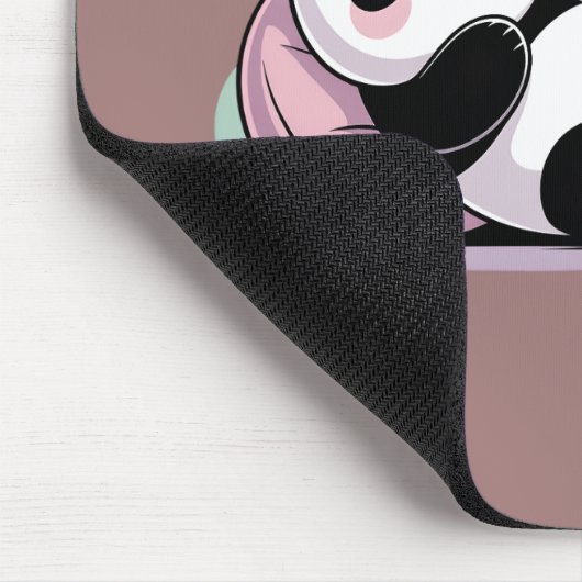 Cute Lazy Panda – “Maybe Later” Relaxing Panda Mousepad (Ecke)