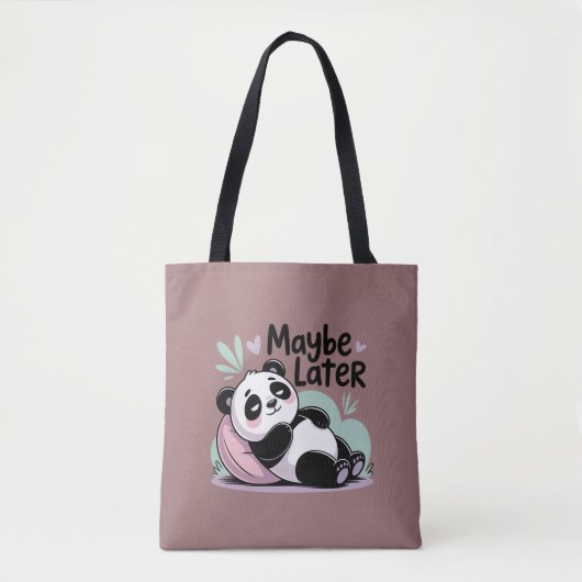 Cute Lazy Panda – “Maybe Later” Relaxing Panda Tasche (Vorderseite)