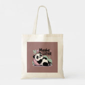 Cute Lazy Panda – “Maybe Later” Relaxing Panda Tragetasche (Rückseite)