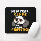 Cute Lazy Panda New Year Old Me 2026 Funny Sarcast Mousepad (Mit Mouse)