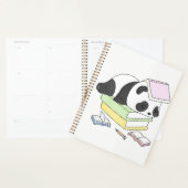 Cute Lazy Panda Studying Illustration Planer (Anzeige)