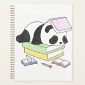 Cute Lazy Panda Studying Illustration Planer (Vorderseite)