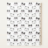 Cute Lazy Panda Studying Illustration Planer (Rückseite)