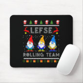 Cute Lefse Rolling Team Norwegian Gnomes Ugly Xmas Mousepad (Mit Mouse)