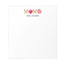 Cute Lehrer Dankeschön XOXO Bunt