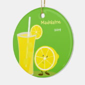 Cute Lemon and Lemonade Food Keramikornament (Links)