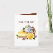 Cute lemon pie customizable karte (Vorderseite)