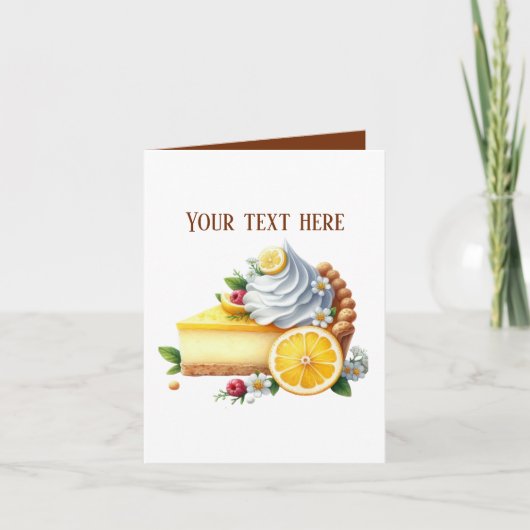 Cute lemon pie customizable karte (Vorderseite)