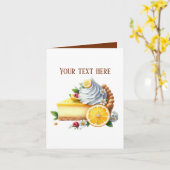 Cute lemon pie customizable karte (Gelbe Blume)