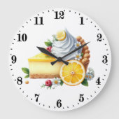 Cute lemon pie lovers kitchen  große wanduhr (Vorderseite)