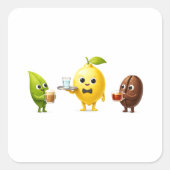 Cute Lemon Tea Friends – Sticker (Vorderseite)