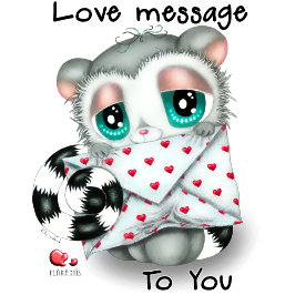 Cute Lemur Love Message - Hand-Drawn Valentine Tasse
