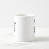 Cute Lemur Reading a Book Custom Kaffeetasse (Mittel)