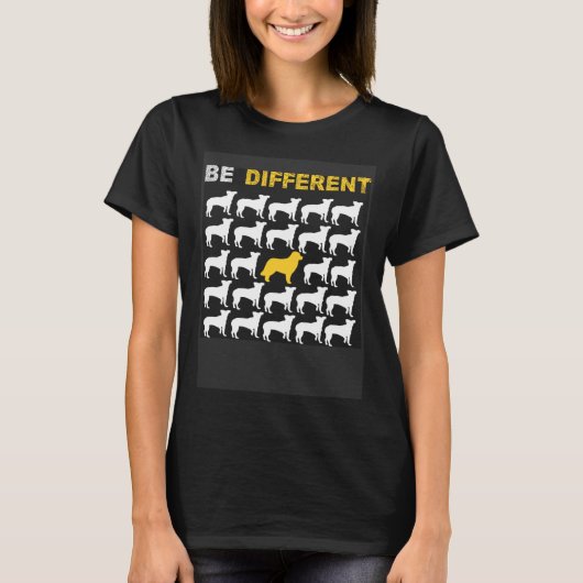 Cute Leonberger Be Different Inspiration T-Shirt (Vorderseite)