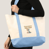 Cute leopard baby stuff name blue brown tragetasche