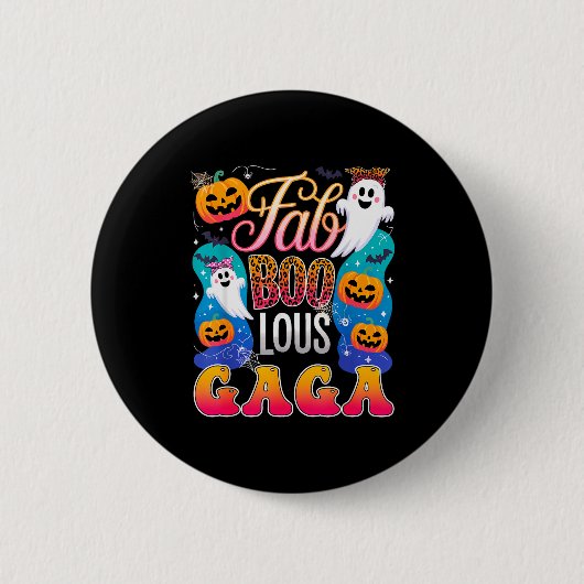 Cute Leopard Fab Boo Lous Gaga Soky Halloween Cost Button (Vorderseite)