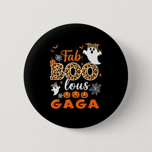 Cute Leopard Fab Boo Lous Gaga Soky Halloween Cost Button (Vorderseite)