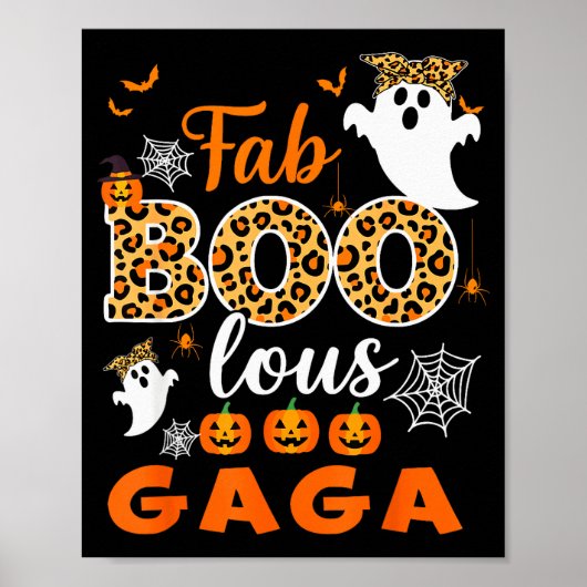 Cute Leopard Fab Boo Lous Gaga Soky Halloween Cost Poster (Vorne)