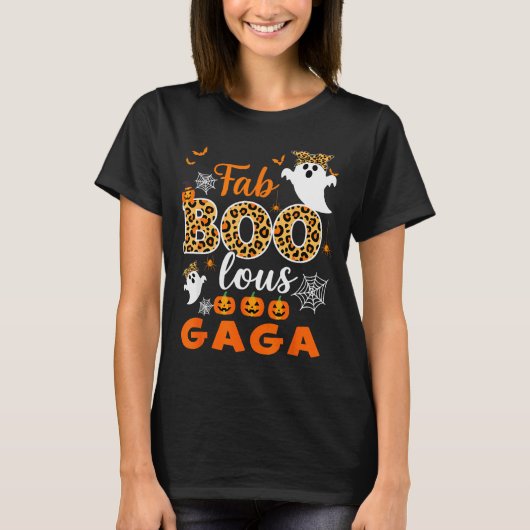 Cute Leopard Fab Boo Lous Gaga Soky Halloween Cost T-Shirt (Vorderseite)