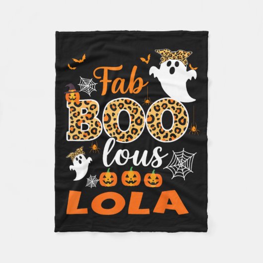 Cute Leopard Fab Boo Lous Lola Soky Halloween Cost Fleecedecke (Vorderseite)