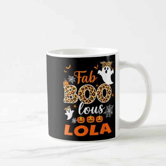 Cute Leopard Fab Boo Lous Lola Soky Halloween Cost Kaffeetasse (Rechts)