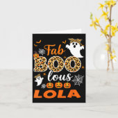 Cute Leopard Fab Boo Lous Lola Soky Halloween Cost Karte (Gelbe Blume)