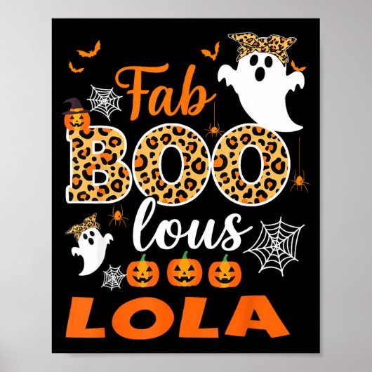 Cute Leopard Fab Boo Lous Lola Soky Halloween Cost Poster (Vorne)