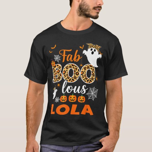 Cute Leopard Fab Boo Lous Lola Soky Halloween Cost T-Shirt (Vorderseite)