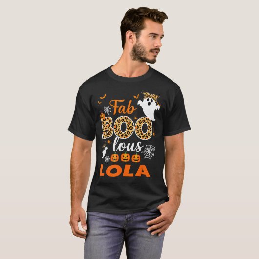 Cute Leopard Fab Boo Lous Lola Soky Halloween Cost T-Shirt (Vorne ganz)