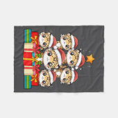 Cute Leopard Gecko Le Lizard Christmas Tree Xmas H Fleecedecke (Vorderseite (Horizontal))