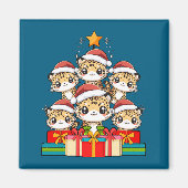 Cute Leopard Gecko Le Lizard Christmas Tree Xmas H Magnet (Vorne)