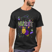 Cute Leopard Nurse Mardi Gras Festival Party Nursi T-Shirt (Vorderseite)
