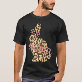 Cute Leopard Print Bunny Mama Pattern Easter Rabbi T-Shirt (Vorderseite)