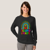 Cute Leopard Rainbow Second Grade Teacher Back To  T-Shirt (Vorne ganz)