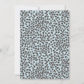 Cute Leopard Safari Boy Baby Shower Einladung (Rückseite)