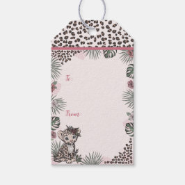Cute Leopard Safari Girl To From Geschenkanhänger