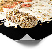 Cute Leopard Santa Claus Merry Christmas 2026 Prep Poster (Ecke)