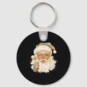 Cute Leopard Santa Claus Merry Christmas 2026 Prep Schlüsselanhänger (Vorderseite)