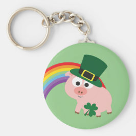 Cute Leprechaun Pig Schlüsselanhänger