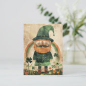 Cute Leprechaun Watercolor St. Patrick's Day  Postkarte (Stehend Vorderseite)