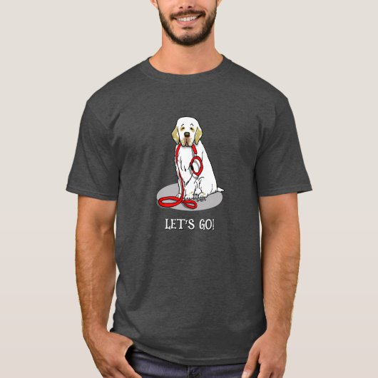 Cute Let's Go! Walk Clumber Spaniel Dog (lemon 1) T-Shirt (Vorderseite)